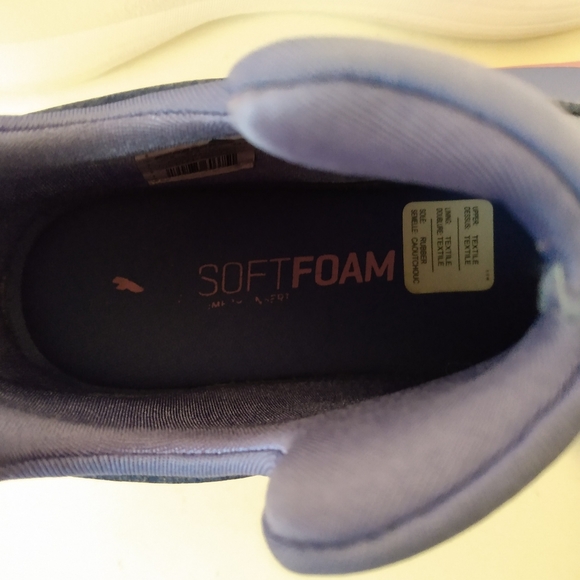 Puma Soft Foam Blue Pink White Mesh Slip On Ankle Sneakers sz 7 - Picture 6 of 8
